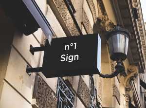 Free Hip Signs Mockup (PSD)
