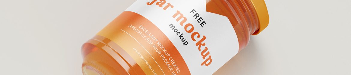 Free honey jar mockup