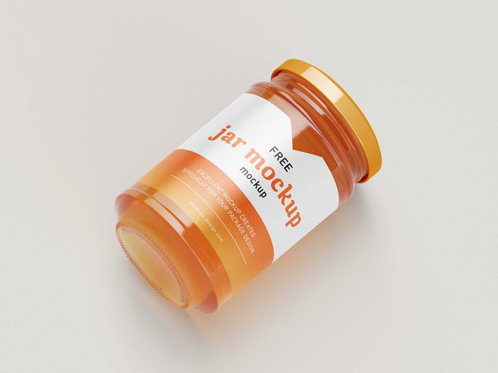 Free honey jar mockup