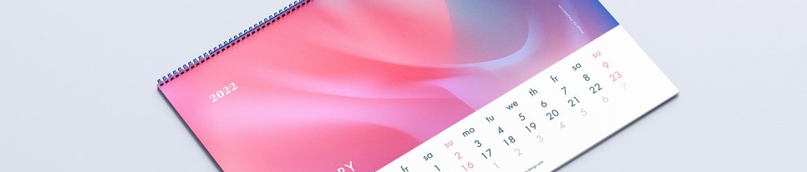 Free horizontal A3 wall calendar mockup Free horizontal A3 wall calendar mockup