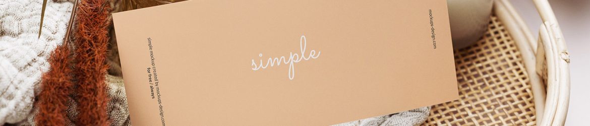 Free horizontal DL flyer mockup