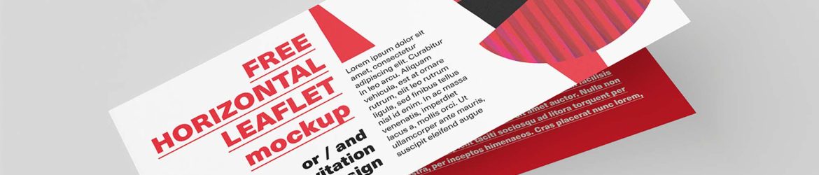 Free Horizontal DL Leaflet Mockup (PSD)