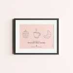 Free horizontal poster frame mockup