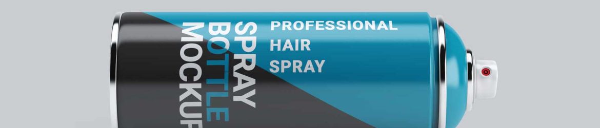 Free Horizontal Spray Can Mockup (PSD)