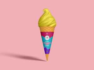 Free Ice Cream Cone Mockup (PSD)
