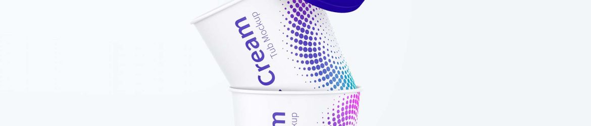 Free Ice Cream Paper Tub Mockup (PSD)