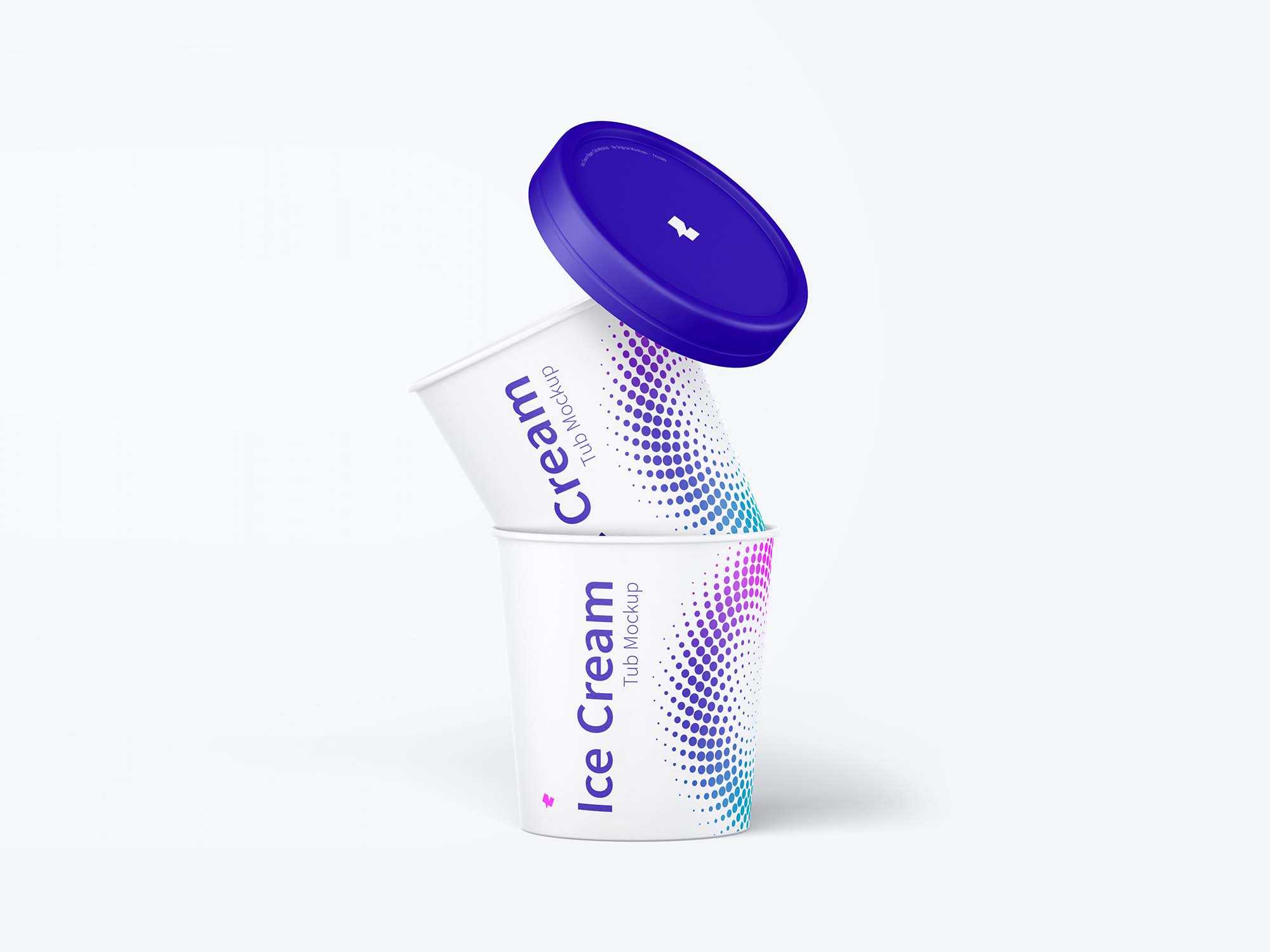 Free Ice Cream Paper Tub Mockup (PSD)