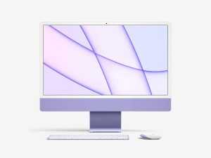 Free iMac 24-inch Mockup 2021 (PSD)