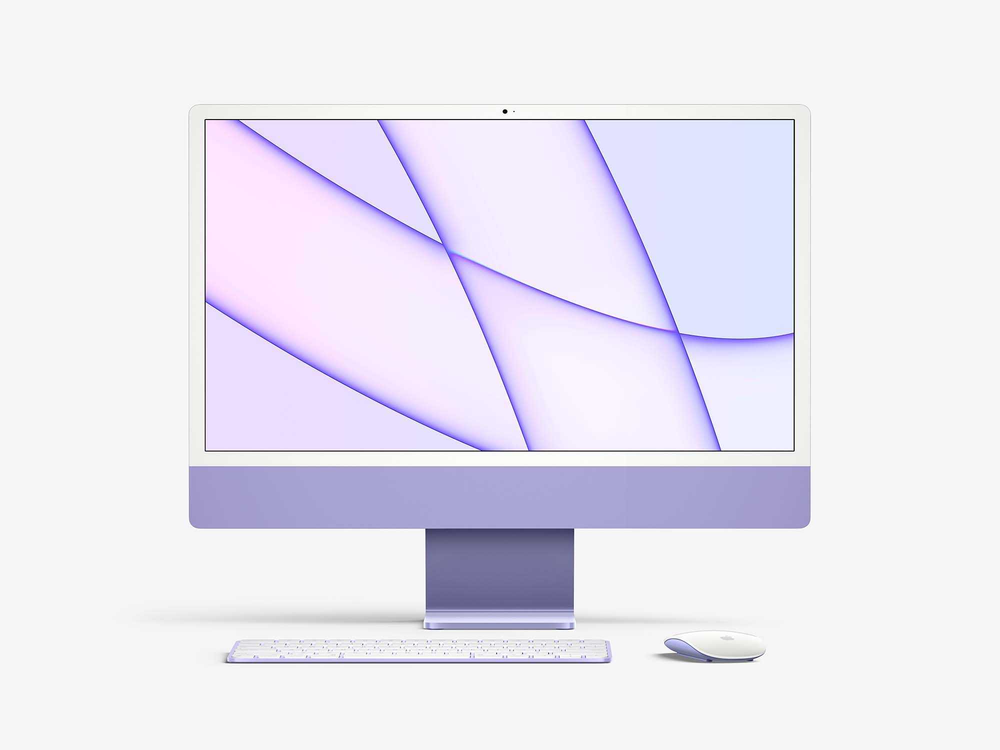 Free iMac 24-inch Mockup 2021 (PSD)