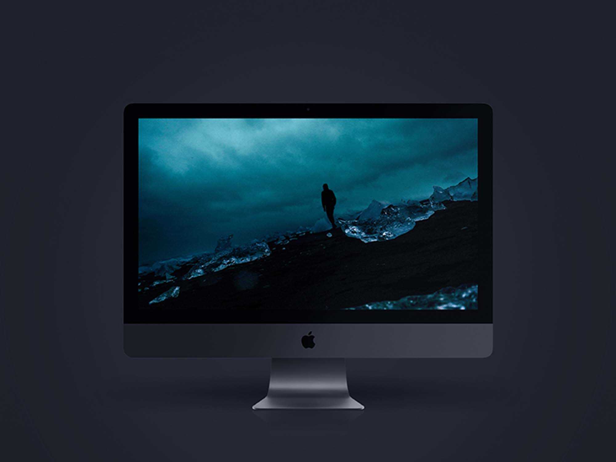 Free iMac Pro Front Mockup (PSD)