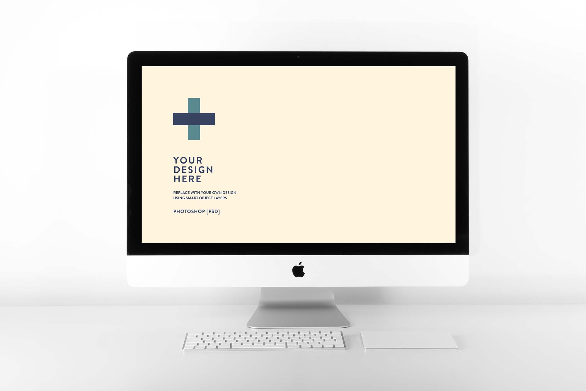 Free iMac Website Mockup (PSD)
