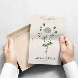 Free in Hand Invitation Mockup (PSD)