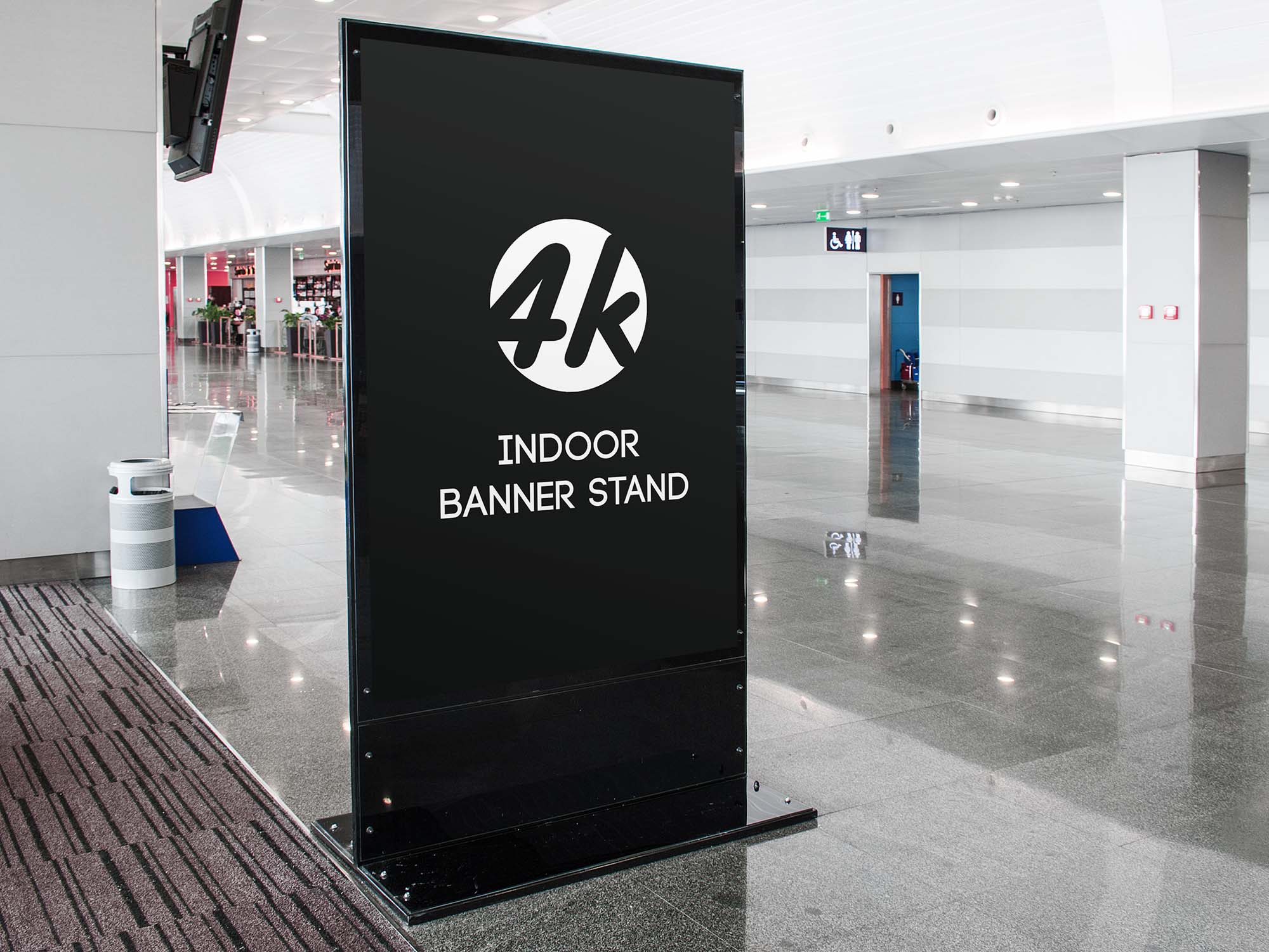 Free Indoor Banner Stand Mockup (PSD)