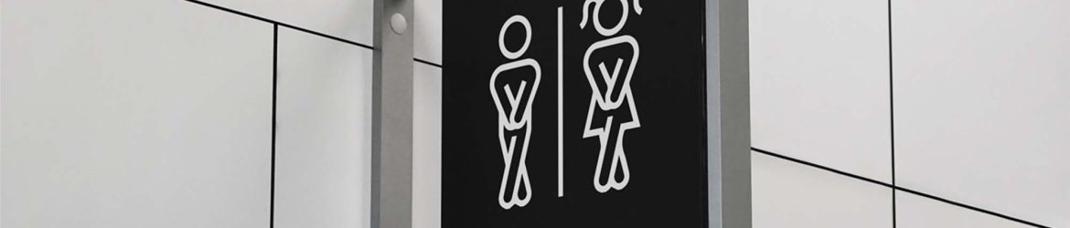 Free Indoor Squarish Sign Mockup (PSD)