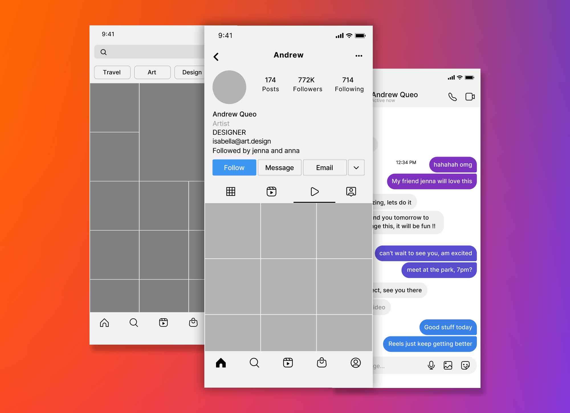 Free Instagram Mobile Mockup (PSD)