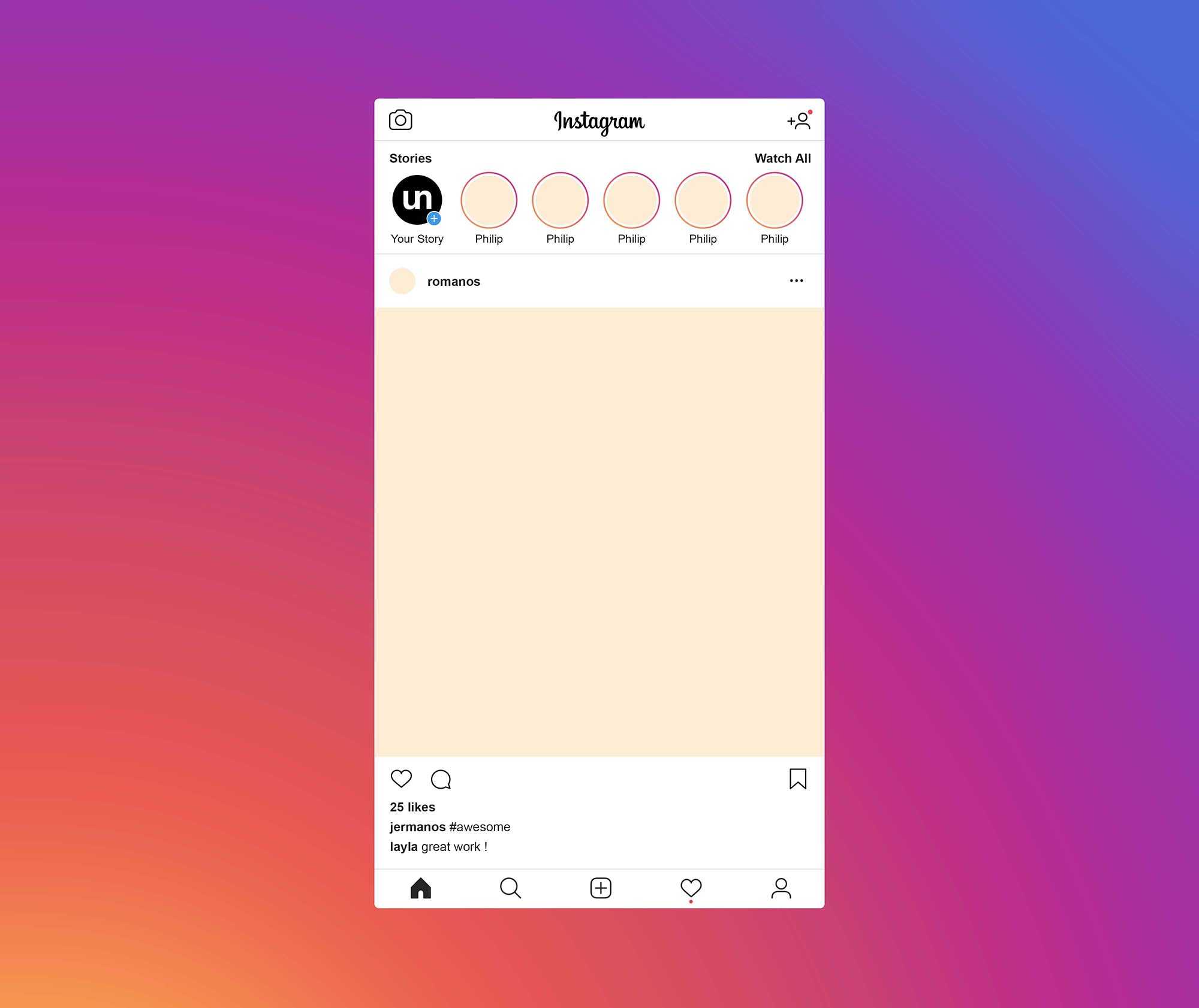 Free Instagram Post Mockup (PSD)