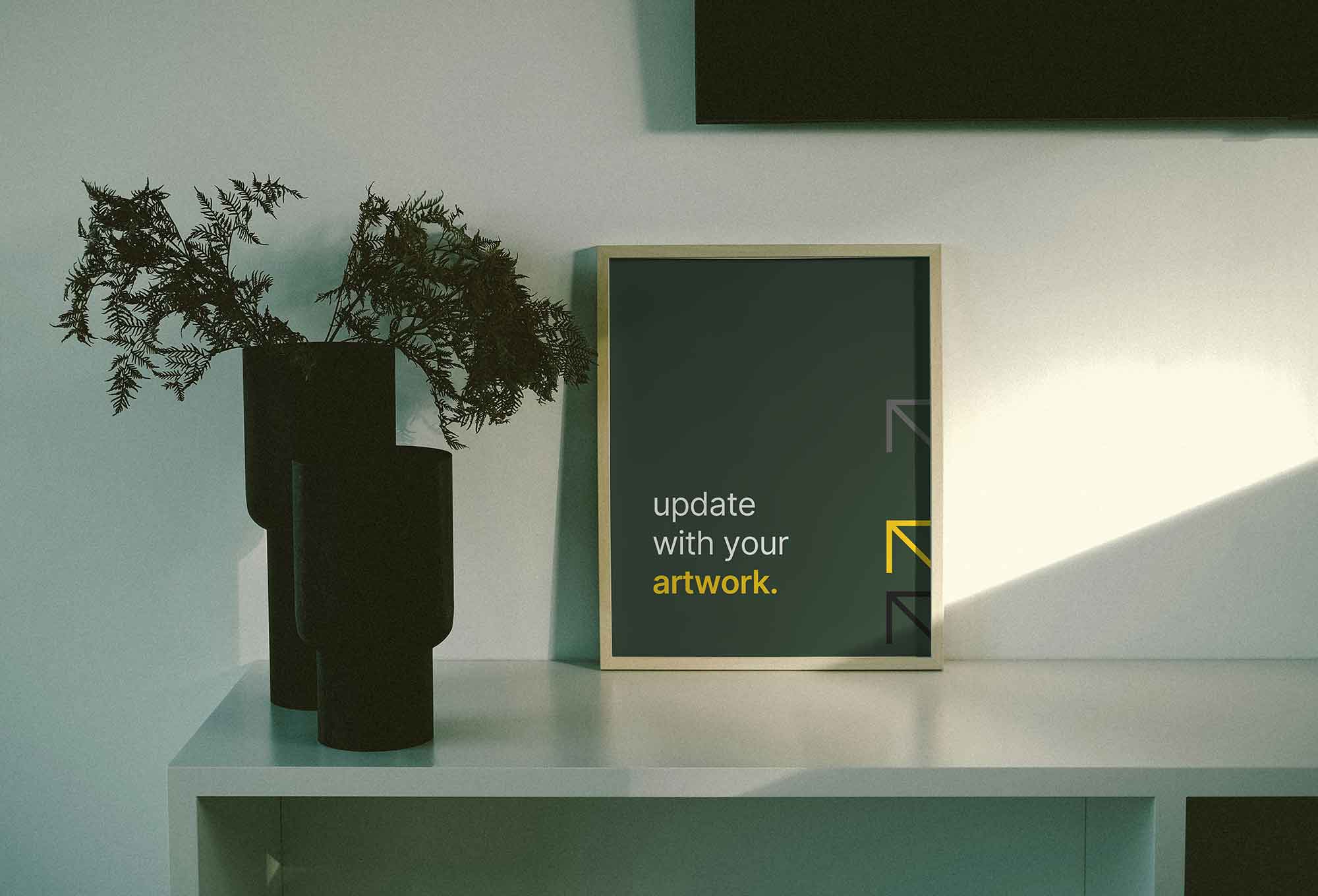Free Interior Poster Frame Mockup (PSD)
