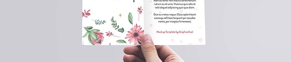 Free Invitation Greeting Card in Hand Mockup (PSD)