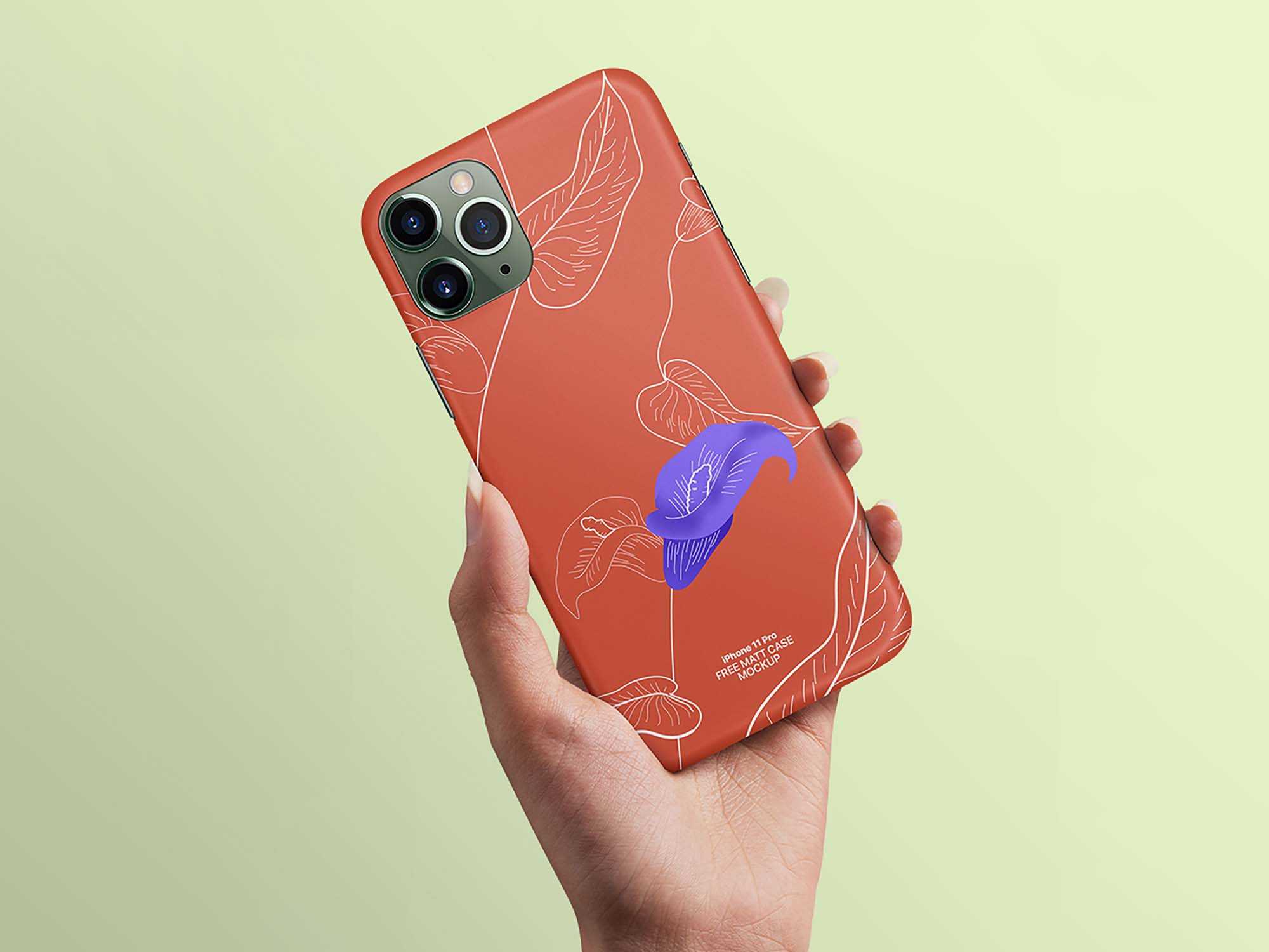 Free iPhone 11 Pro Case Mockup (PSD)