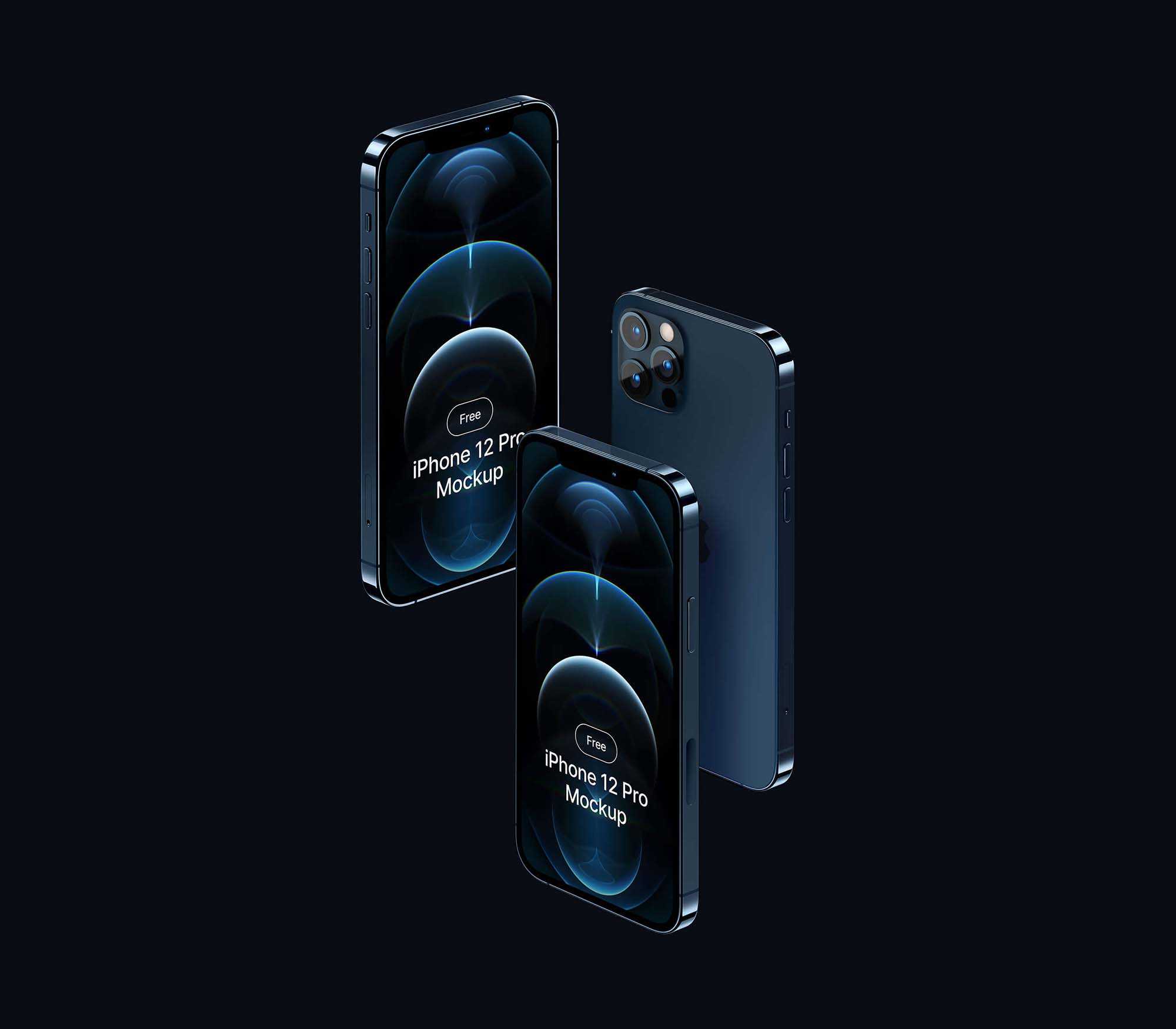 Free iPhone 12 Pro Mockup (PSD)