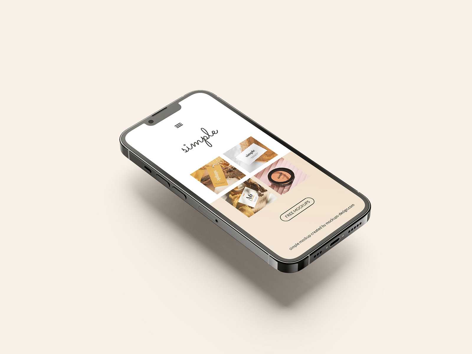 Free iPhone 13 Pro mockup