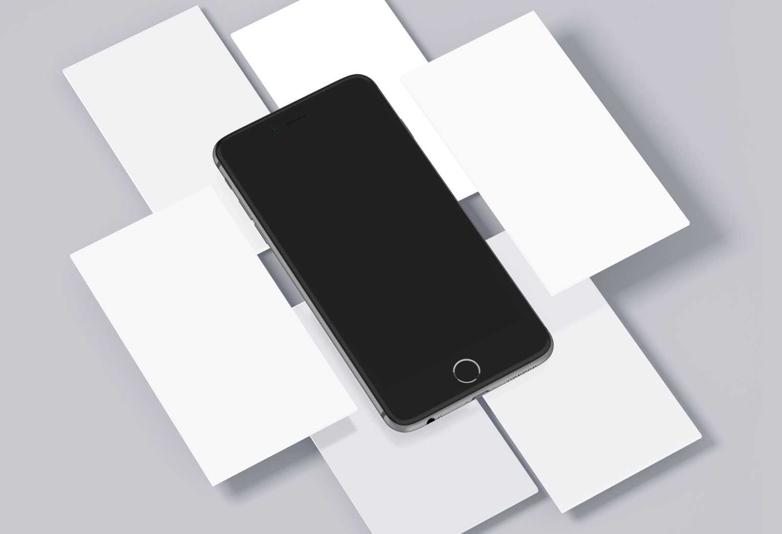 Free iPhone & Mobile Screens Mockups (PSD)