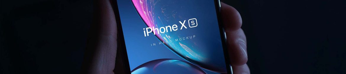 Free iPhone XS in Hand Mockup (PSD)