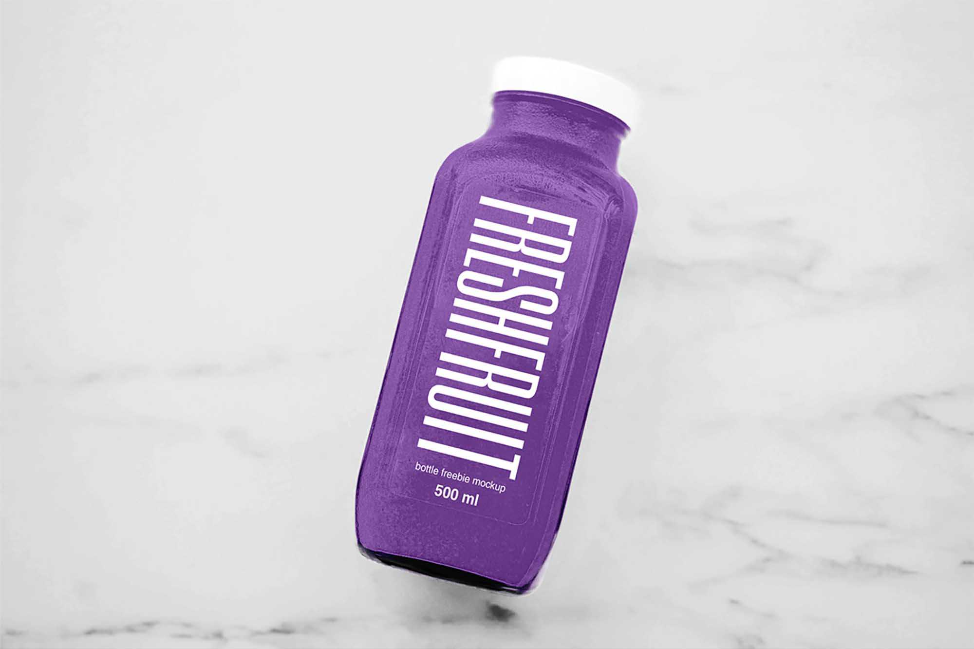 Free Juice Bottle Mockup (PSD)