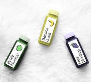 Free Juice Bottle Mockups (PSD)