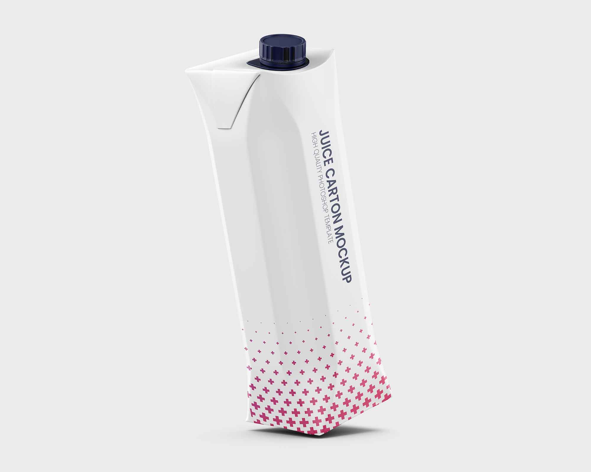 Free Juice Carton Packaging Mockup (PSD)
