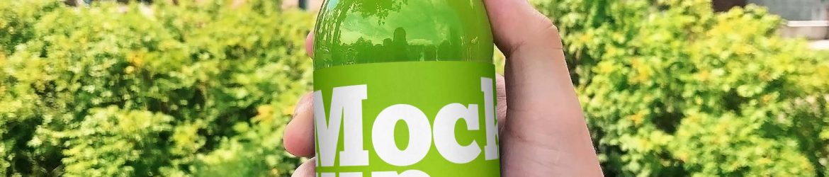 Free Juice Glass Bottle Mockup (PSD)