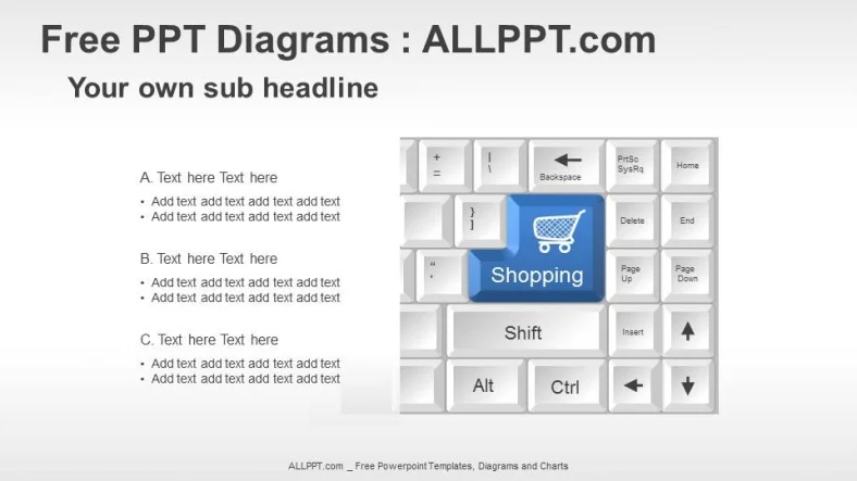 Free Keyboard Graphic PPT Diagrams