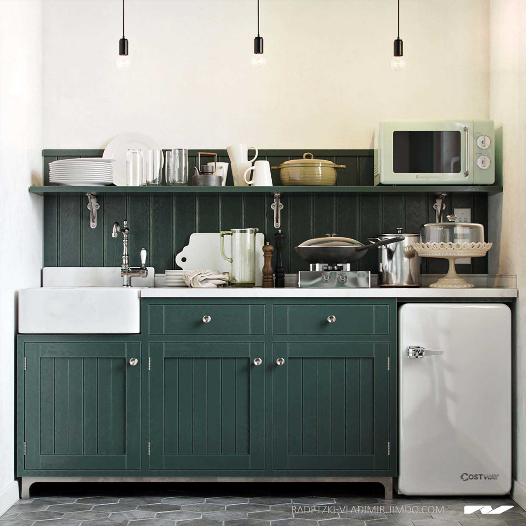 Free Kitchen Set 3D Models