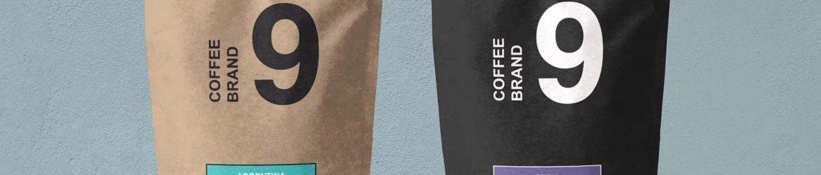 Free Kraft Paper Coffee Pouch Mockup (PSD)