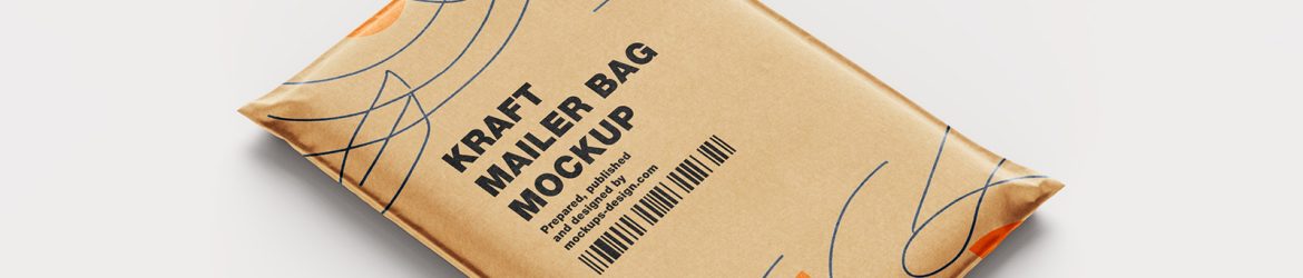Free kraft paper mailing bag mockup - Instant Download