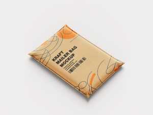 Free kraft paper mailing bag mockup - Instant Download