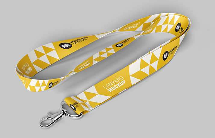 Free lanyard mockup