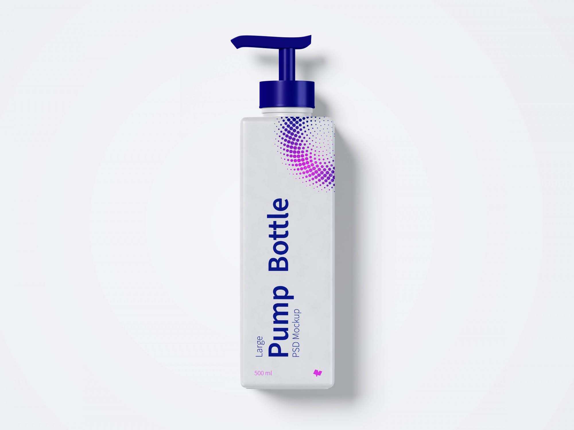 Free Large Pump Bottle Mockup (PSD)