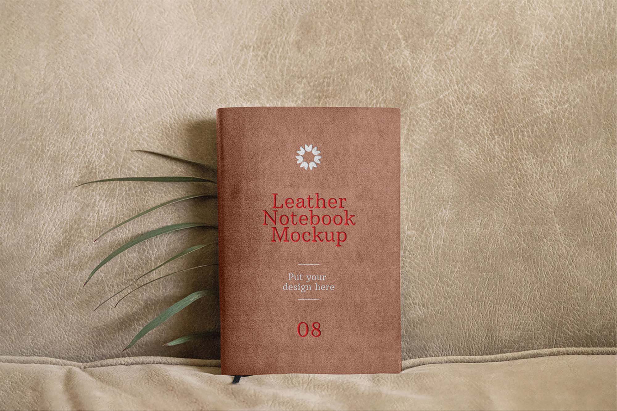 Free Leather Notebook Mockup (PSD)