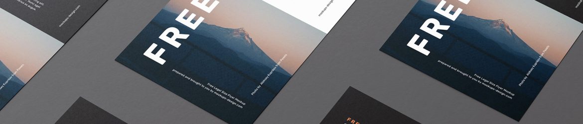 Free legal size flyer grid mockup