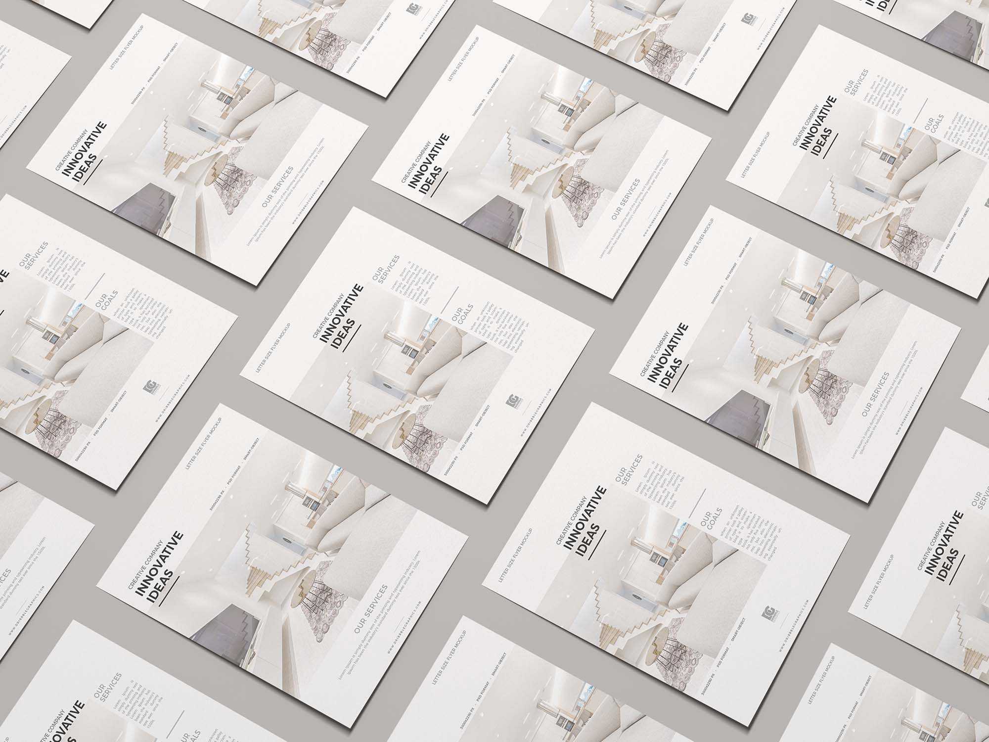 Free Letter Size Flyer Mockup (PSD)