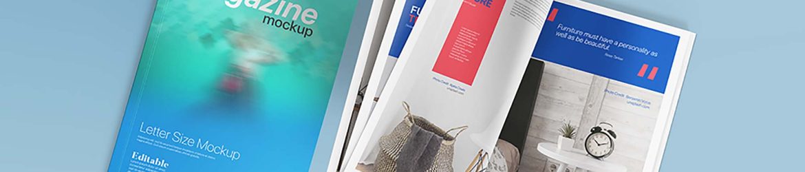 Free Letter Size Magazine Mockup (PSD)