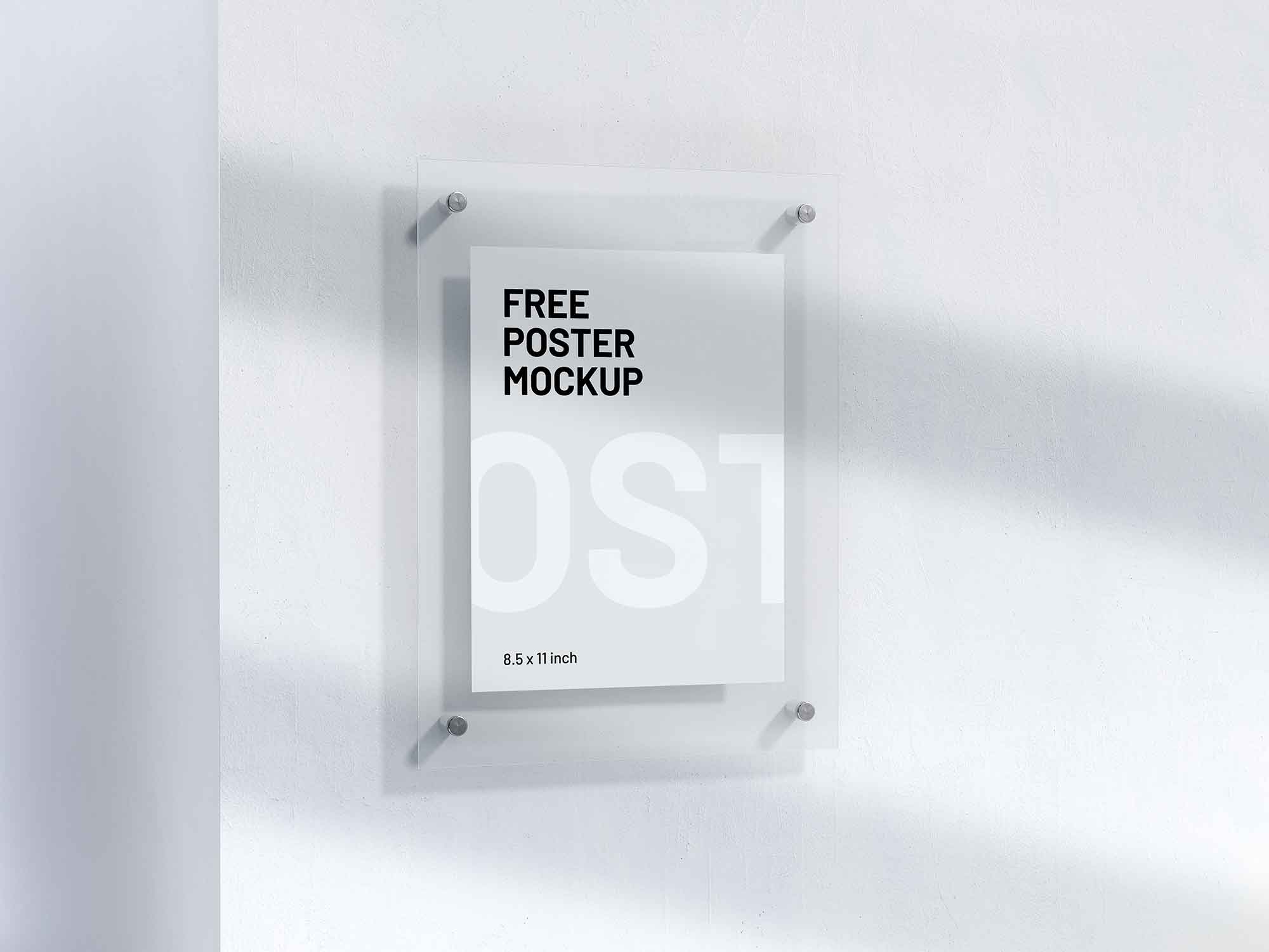 Free Letter Size Poster Mockup (PSD)