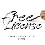 Free License Brush Font
