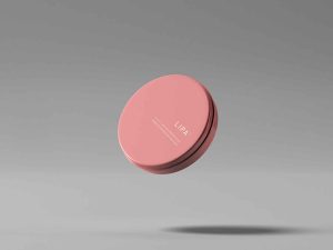 Free Lip Balm Tin Mockup (PSD)