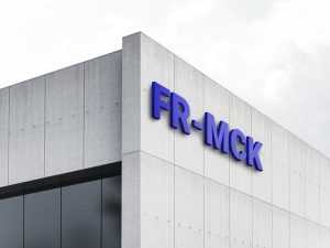 Free logo on building mockup - Instant Download