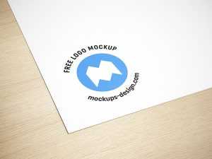 Free logo on paper mockup