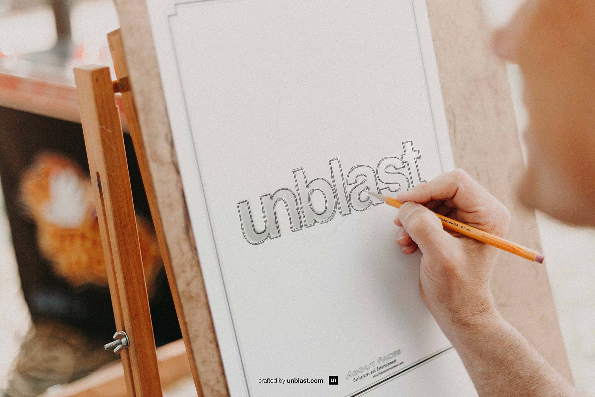 Free Logo Sketch Mockup (PSD)
