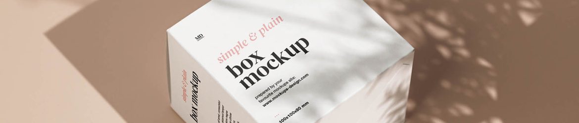 Free lying box mockup