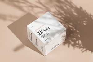 Free lying box mockup
